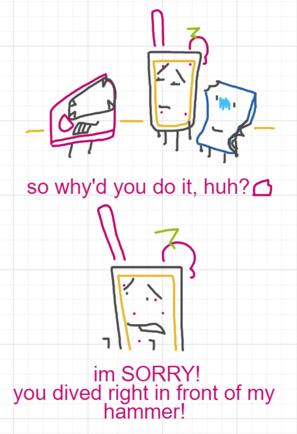 A panel from Chilly, episode two of the Board Boards object show by Furretwalk/WalkingFurret.